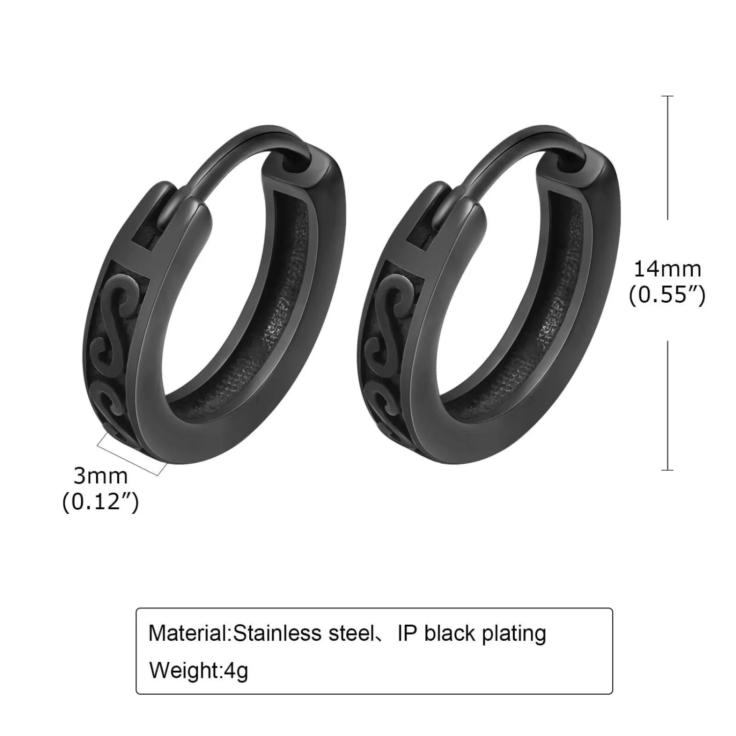 Mens Black Huggie Earrings mens-black-huggie-earrings