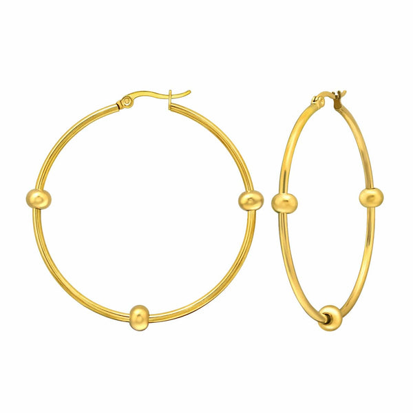 50mm Gold Surgical Steel Hoops