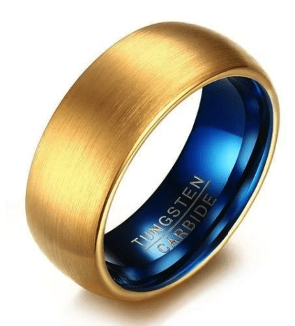 Brushed Tungsten Carbide Black Wedding Ring for Men