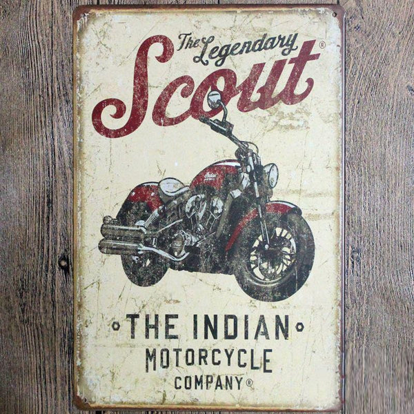 The Indian scout motorcycle Metal  Poster
