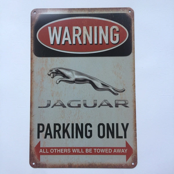 Jaguar Parking Only Sign Metal Poster