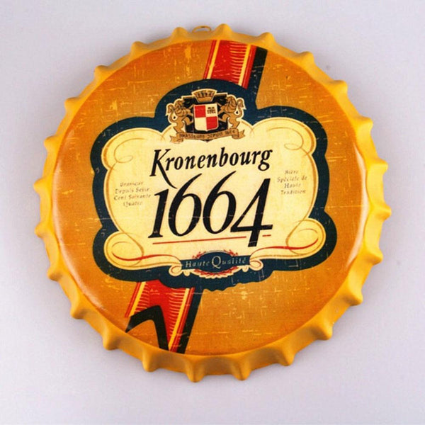 Kronenburg Beer Cap Metal Tin Sign Poster