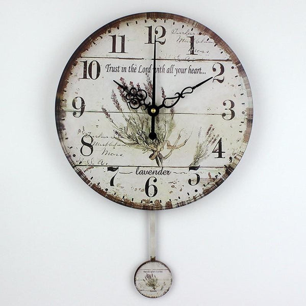Silent pendulum wall clock
