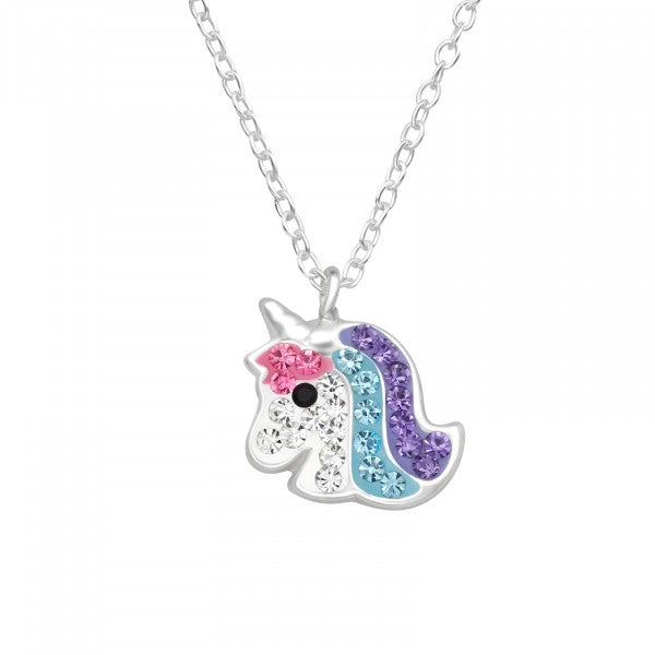 Silver Unicorn Necklace for Girls