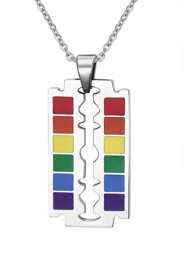 Steel Rainbow Razor Blade