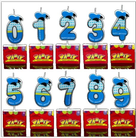 Sailor Hat  Blue Birthday Candle Numbers