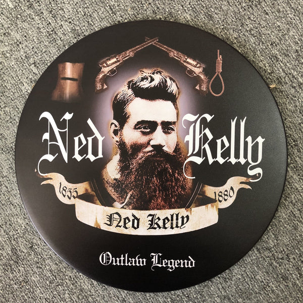 Ned Kelly Round Tin Poster