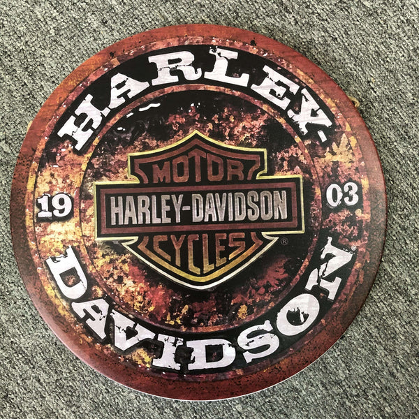 Harley Davidson Vintage Round Poster