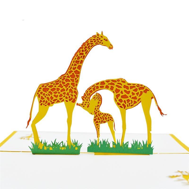 3D Giraffe Pop-Up Card