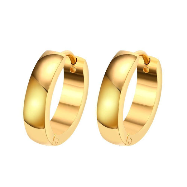 Stainless Steel Gold Hoop Earrings