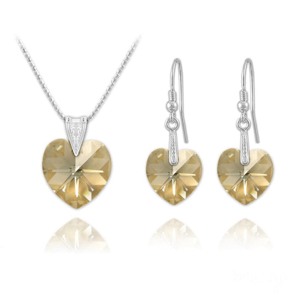 Silver  Heart Fine Jewellery Set
