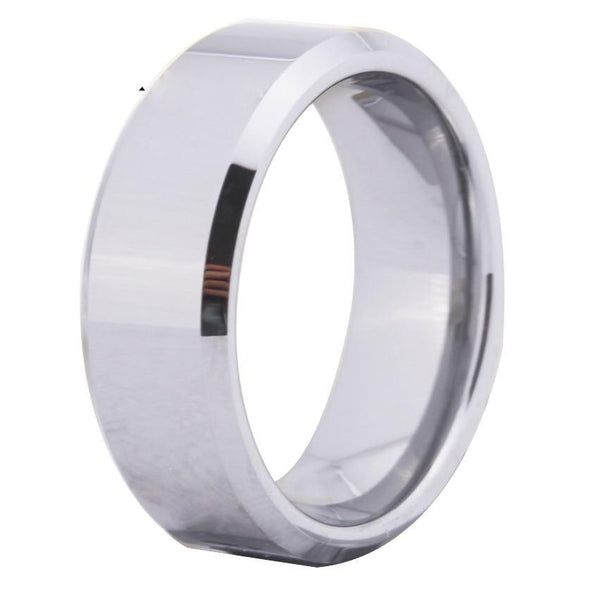 Personalised Engraved  Silver  Tungsten Wedding  Ring for Men