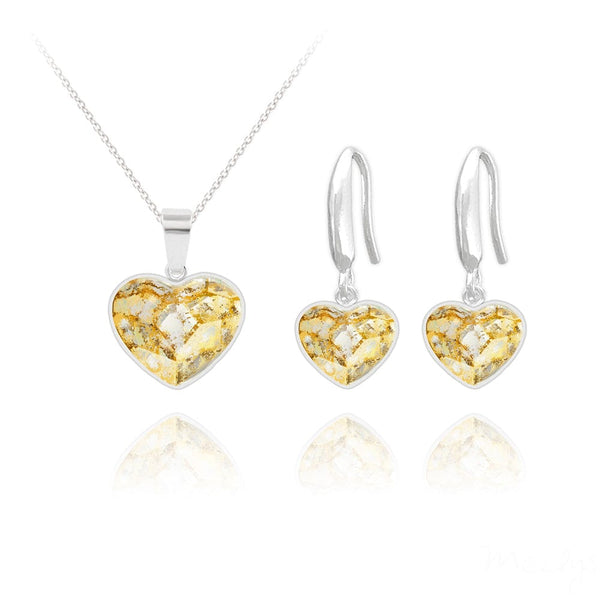 Silver  Heart Jewellery Set