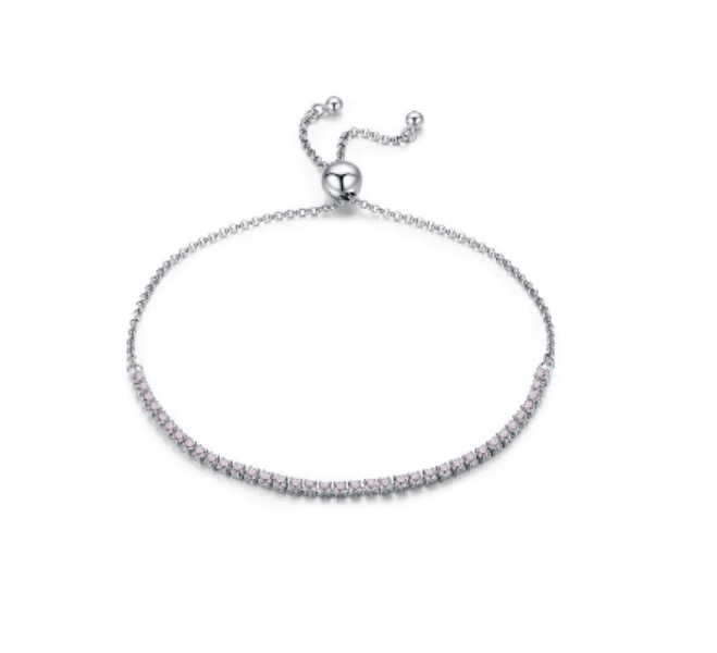 Silver and Crystal Tennis Bracelet