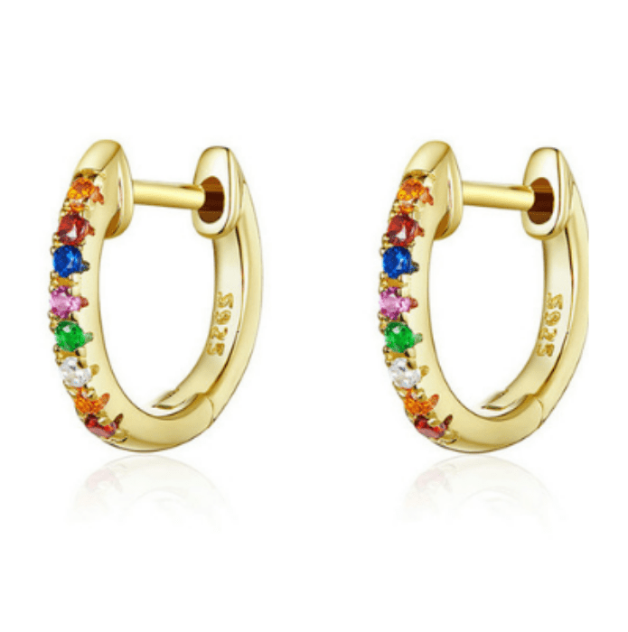 Gold Round Circle Hoop Earring