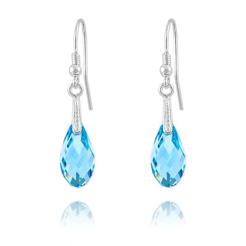 Silver Aquamarine  Earrings
