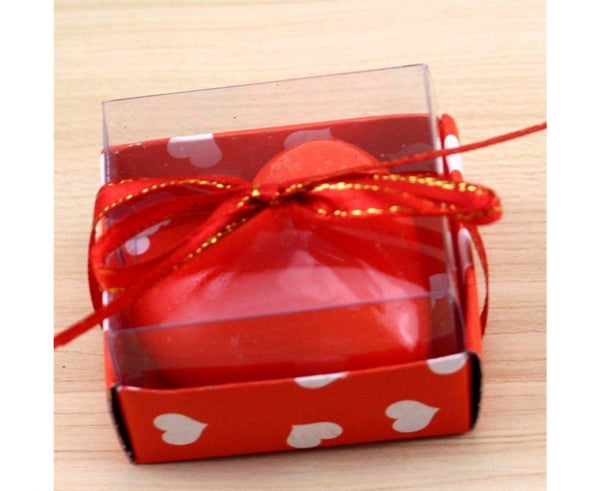2 X Heart Candle With Gift Box