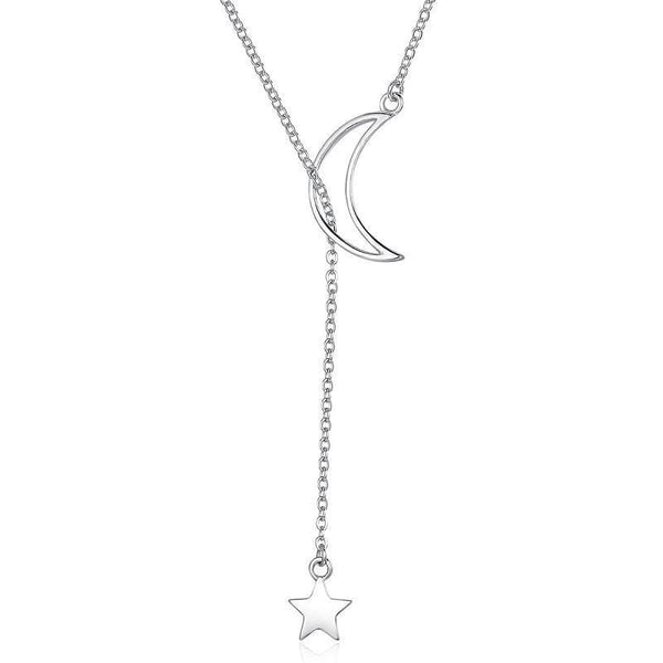 Sterling Silver Moon and Star Pendant
