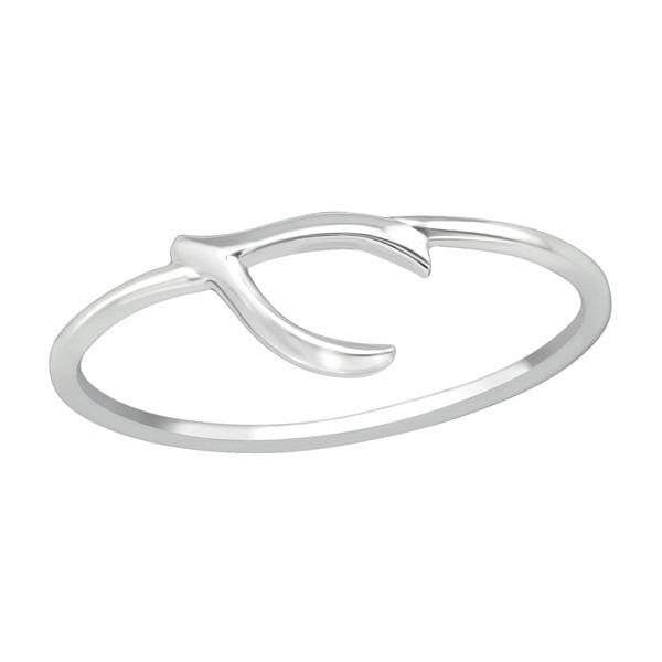 Silver Wishbone Midi Ring