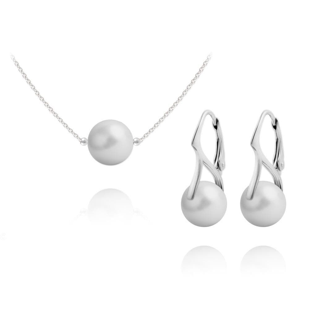 Silver &  Grey Pearl Jewellery Set