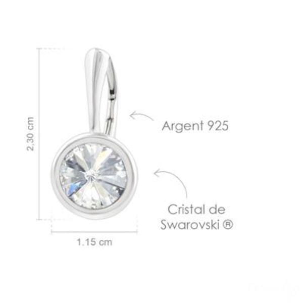 White Swarovski Crystal Drop Earrings