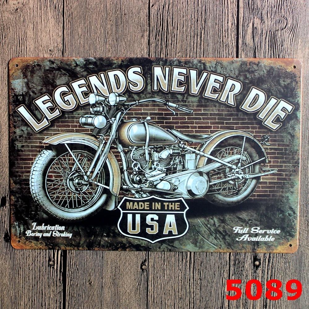 Legends Never Die Motorcycle Poster