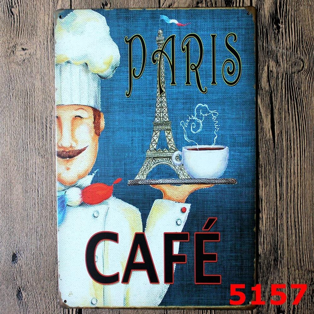 Paris Cafe Tin Poster