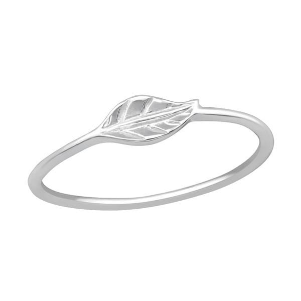 Silver Leaf Midi Ring