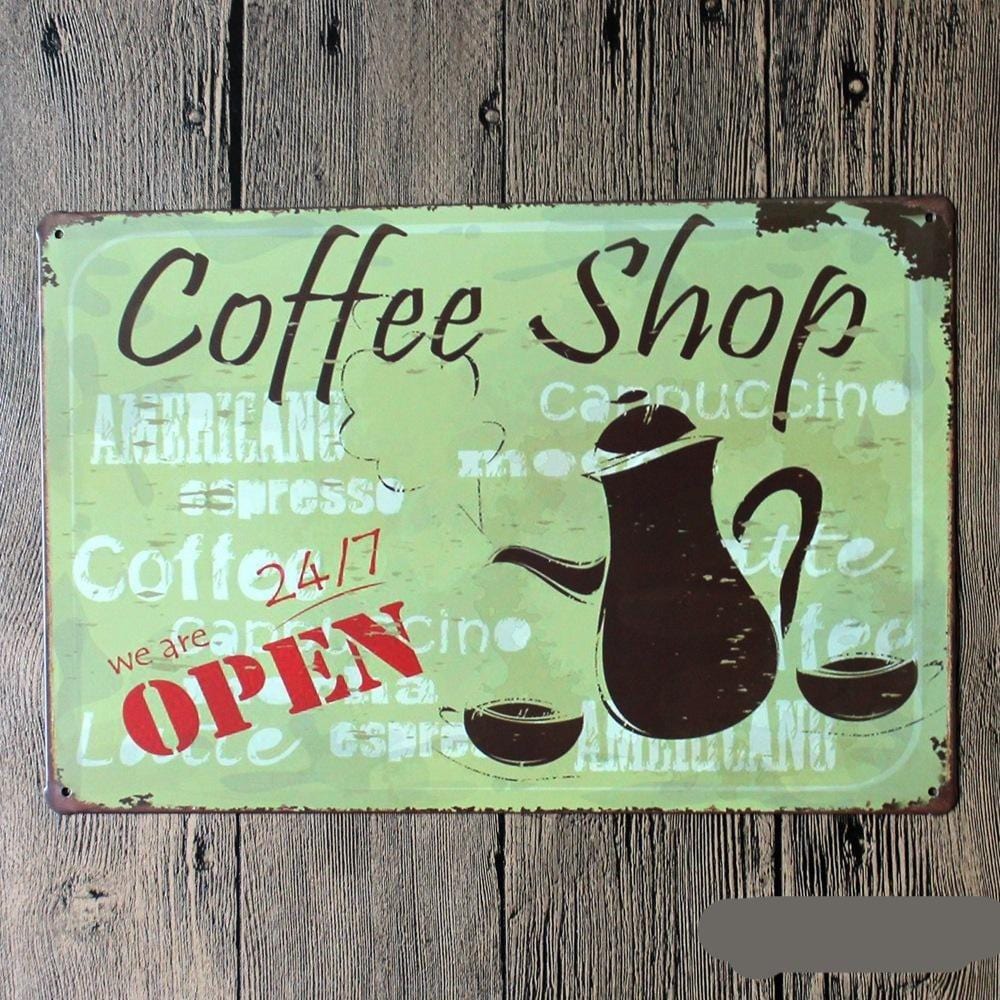 Coffee Shop Vintage Sign