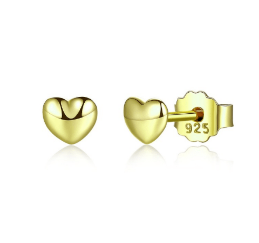 Gold Heart Earrings 