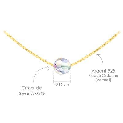 24K  Gold  Choker Necklace with Swarovski Crystal