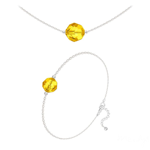 Faceted Beads Fine Silver Jewellery Set