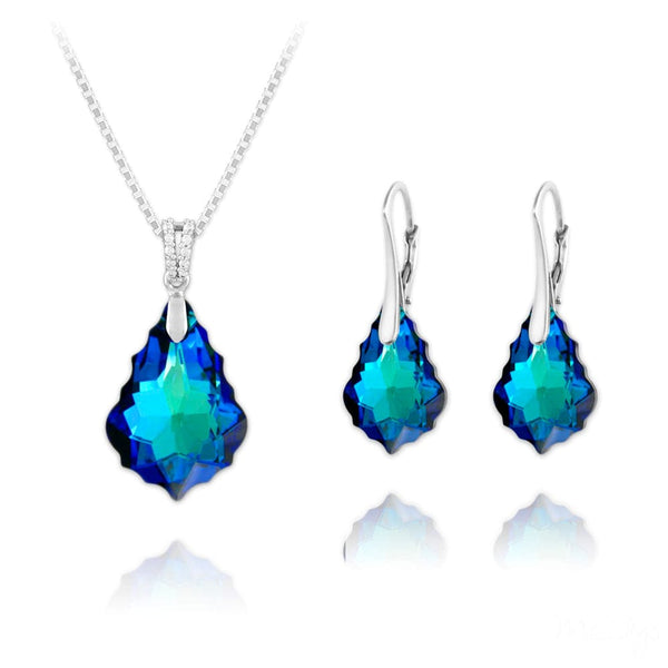 Bermuda Blue Earrings & Necklace Luxury Jewellery Set
