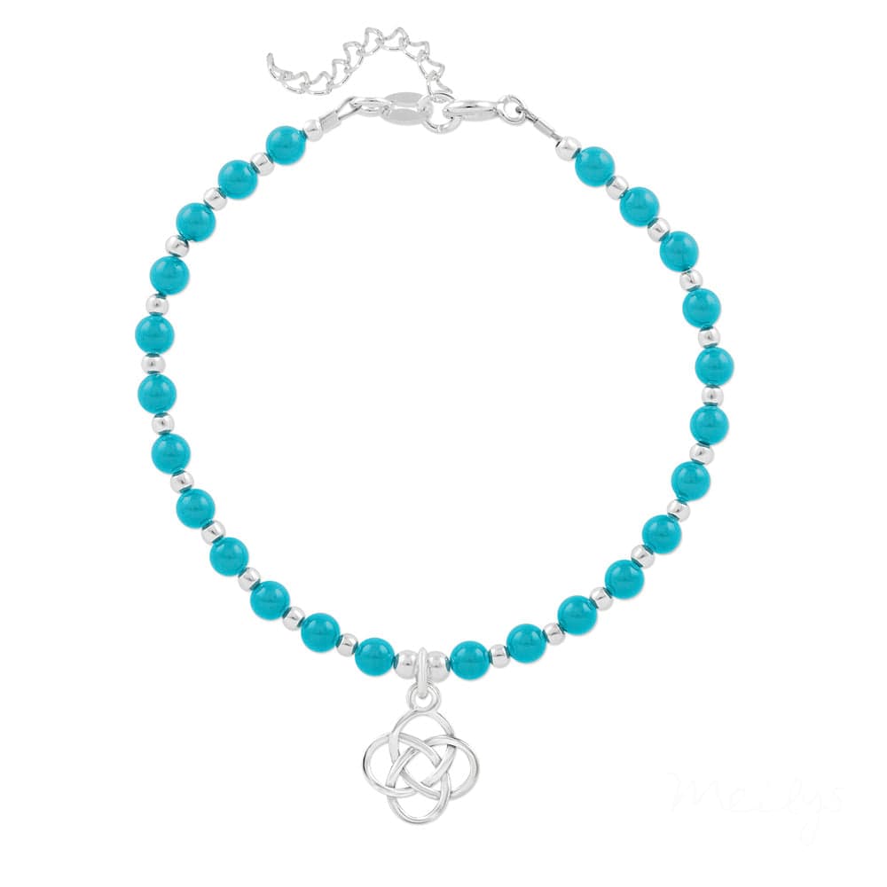 Silver Turquoise Infinity Bracelet
