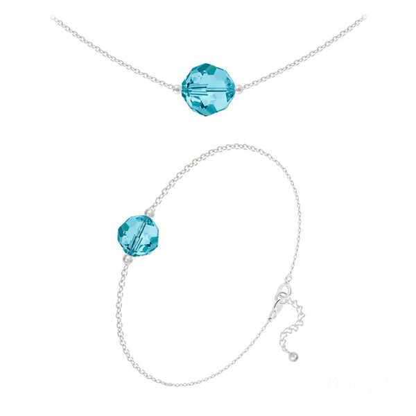 Aquamarine Necklace & Bracelet Fine Jewellery Set