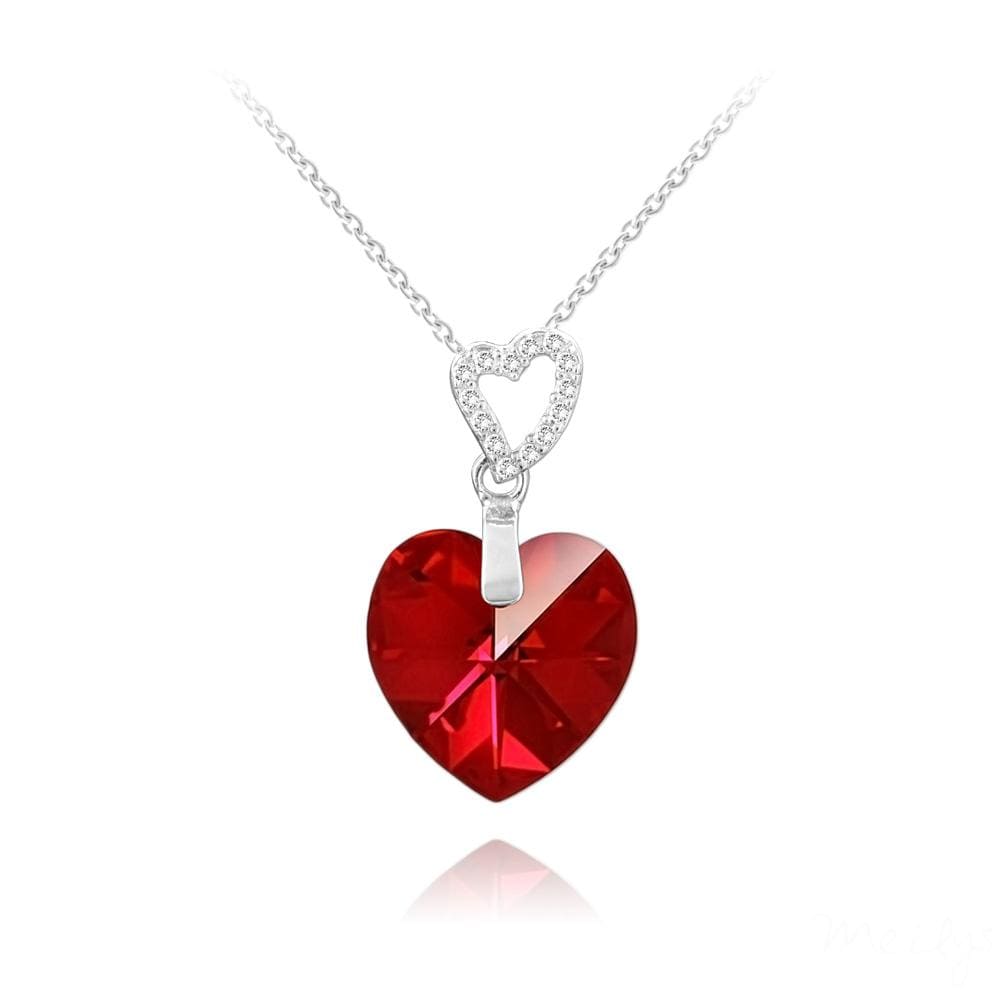 Red Heart Swarovski Crystal Necklace