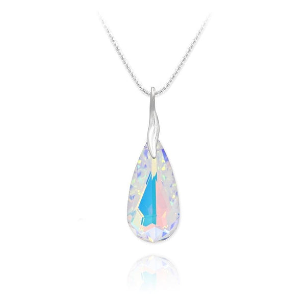 Multifaceted Crystal Teardrop Necklace