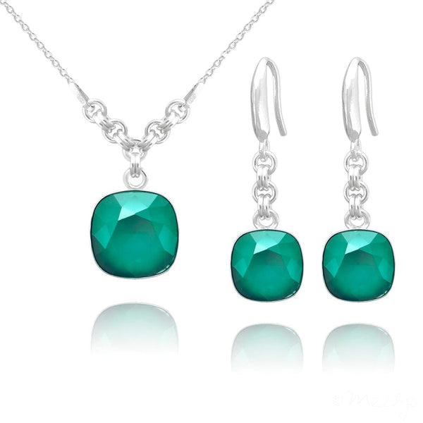 Royal Green Silver Jewelry Set