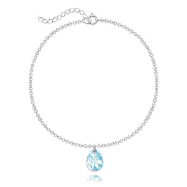 Silver Aquamarine Fine Bracelet  for Women