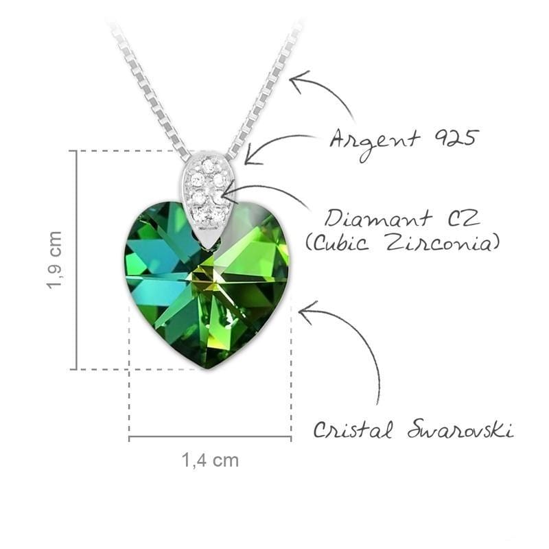 Silver Vitrail Medium Swarovski Crystal  Necklace