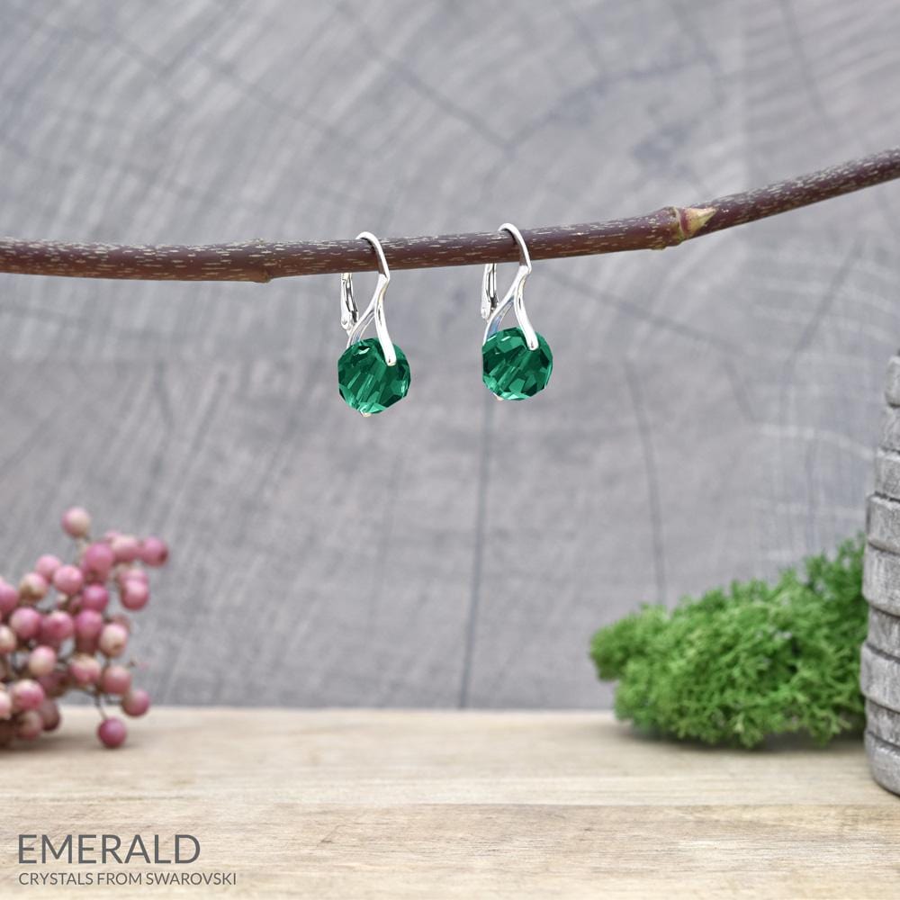 Silver Emerald Jewellery Set
