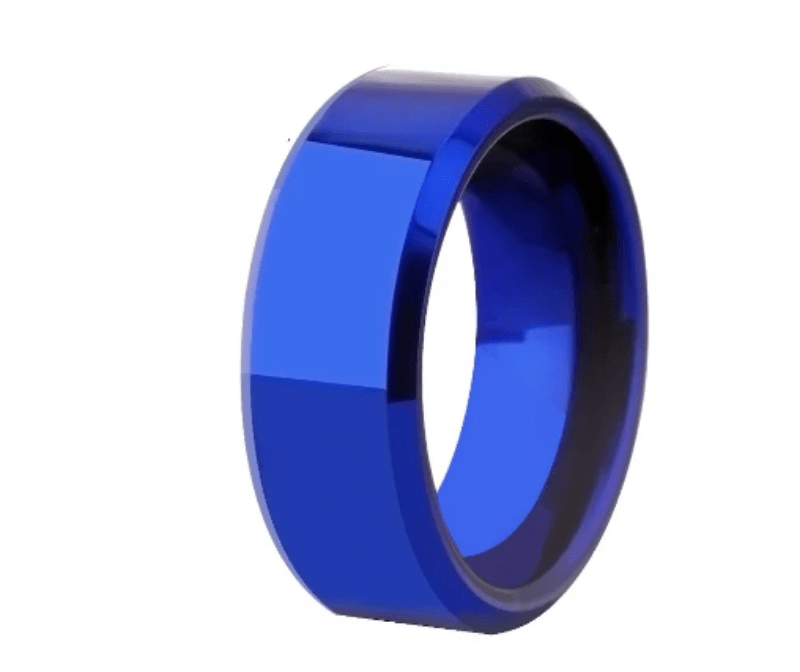 Tungsten Blue Wedding Ring