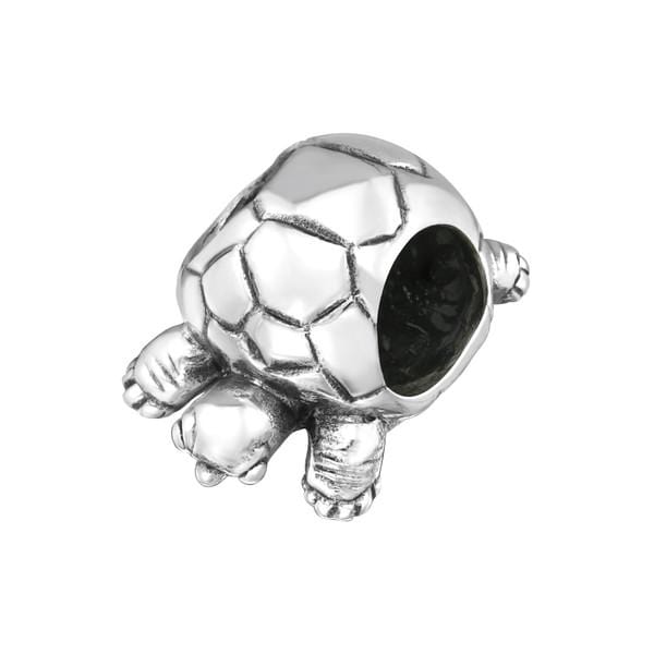 Silver Turtle Charm Bead