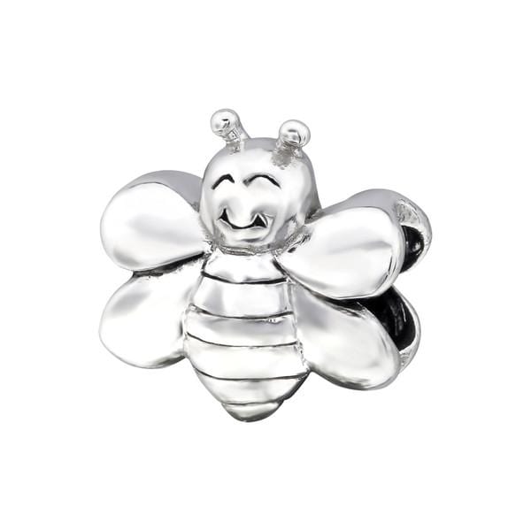 Silver Bee Charm Bead