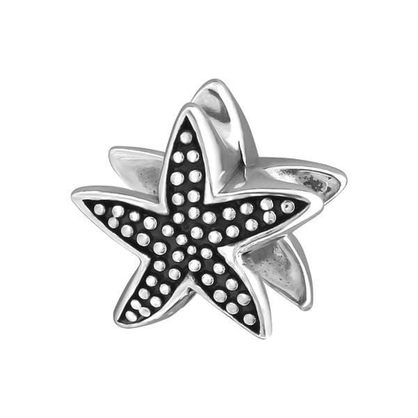 Silver Starfish Charm Bead