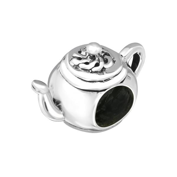Silver Teapot Charm Bead