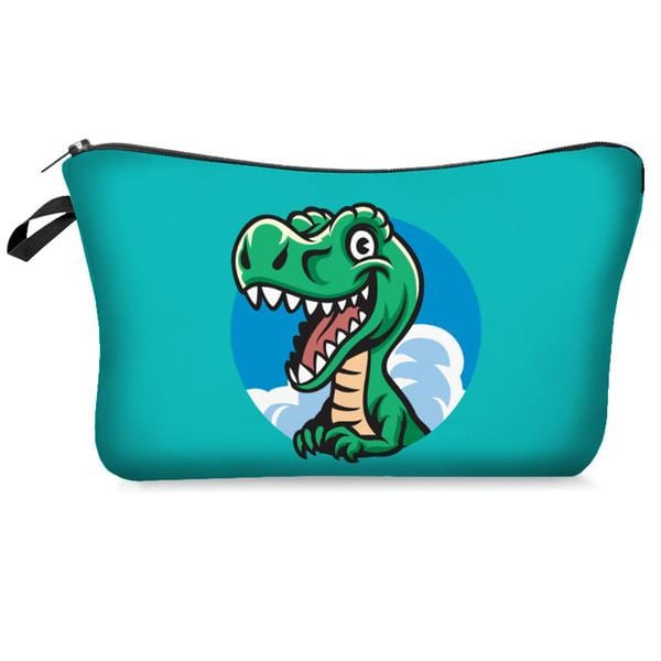 3D  Dinosaur  Print Travel Makeup Bag