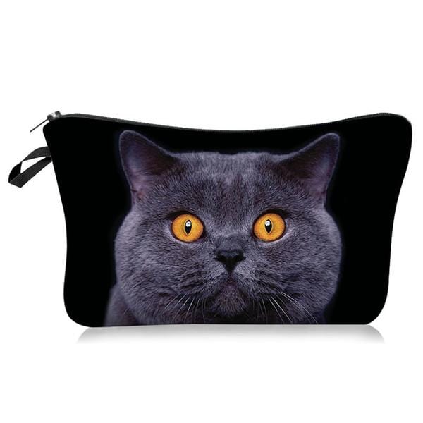 Black Cat Cosmetic Bag