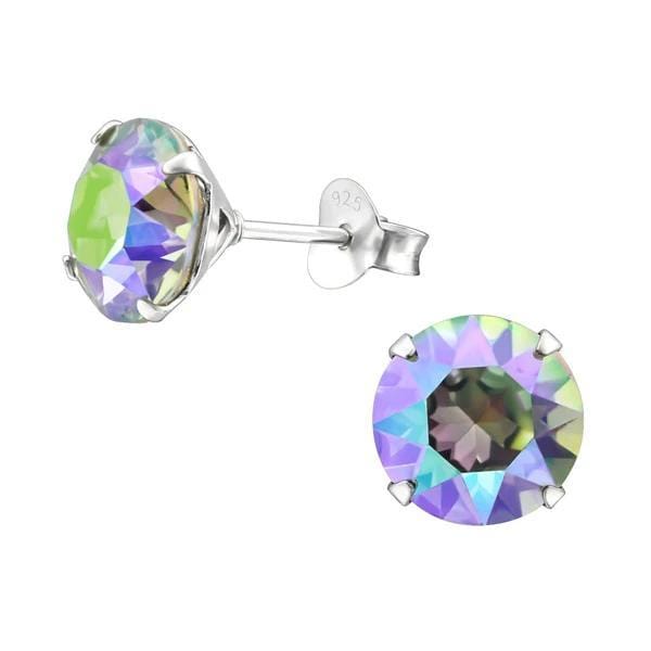 Silver Paradise Shine Stud Earrings with Swarovski Crystal