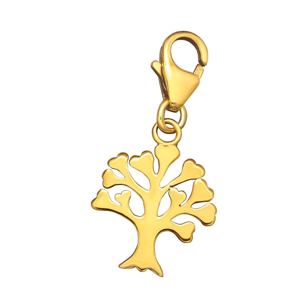 Gold Tree Of Life Clip on Charm